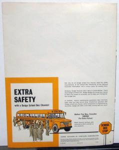 1962 Dodge School Bus Dealer Sales Brochure Folder S400 S500 S600 Models