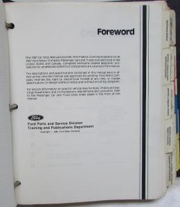 1987 Ford Engine Emissions Diagnosis Service Manual Car-Truck Vol H