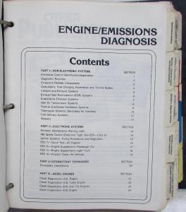 1987 Ford Engine Emissions Diagnosis Service Manual Car-Truck Vol H