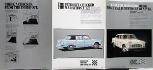 1980 Checker Marathon Sales Folder With Info Construction Value & More Original
