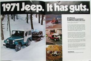 1971 Jeep Introducing The One That Goes Where Others Cant Sales Brochure