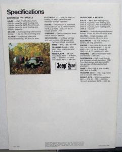 1970 Jeep Universal The 2-Car Car Sales Brochure