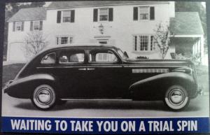 1937 Buick 4 Door Dealer Original Postcard