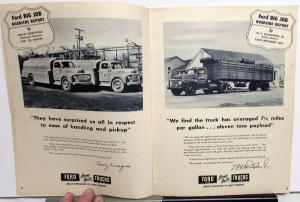 1948 Ford Truck Dealer Brochure 145 HP Big Job Roadside Report F7 F8 Testimonial