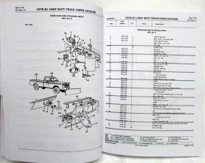 1978-1981 Dodge Lt Duty Truck Mopar Parts Book Catalog - 3 Volume Set