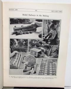 1939 The Ford Times Vol16 No8 August Mobiloil Model T Railways ENGLAND