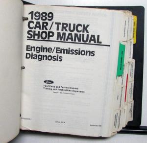 1989 Ford Engine Emissions Diagnosis Service Manual Car-Truck Vol H