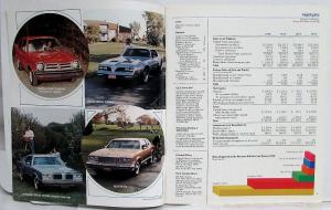 1976 General Motors GM Annual Report Pontiac Firebird Formula Buick Riviera