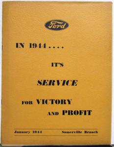 1944 Ford Service Sales Profit Log Book for Dealerships Original