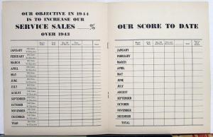 1944 Ford Service Sales Profit Log Book for Dealerships Original