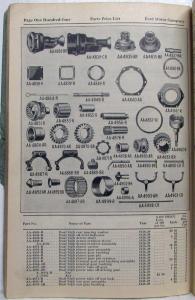 1928 Thru 1932 Ford V-8 and 4-Cylinder Price List of Parts Effective July 5 1932
