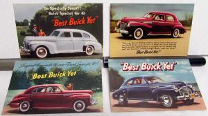1941 Buick Dealer Original Post Cards Models Special Super Set of 4
