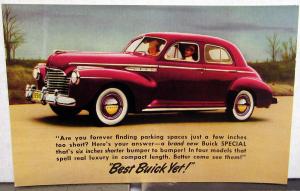 1941 Buick Dealer Original Post Cards Models Special Super Set of 4