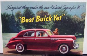 1941 Buick Dealer Original Post Cards Models Special Super Set of 4