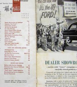 1949 Ford News Magazine New Models in Showrooms Accessories & Servicing