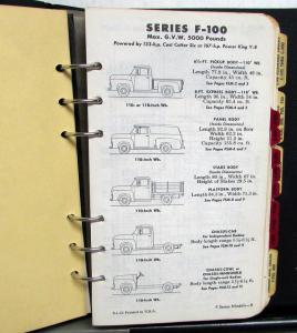 1956 Ford Truck Salesman Handbook Data Facts Book Sedan Delivery Pickup F Series