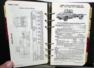 1956 Ford Truck Salesman Handbook Data Facts Book Sedan Delivery Pickup F Series