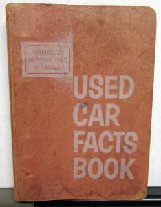 1954 To 1959 American Automobile Manual Used Car Facts Book Ford GM Chrysler