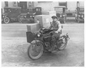 1924 Indian Scout Motorcycle with Sidecar Press Photo 0001