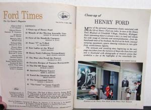 1963 Ford Times December July Centennial 56th Year Original Mailer