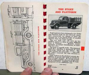 1937 Ford Trucks Dealer Salesmans Truck & Commercial Car Handbook Data Book Orig