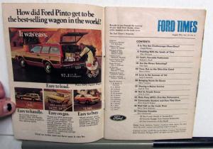1977 Ford Times Issue Jan Aug Bronco Mustang LTD Pinto Original Custom Van
