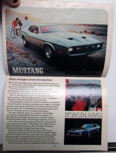 1970 Ford Times October 1971 Intro Torino Mustang Maverick Pinto Thunderbird
