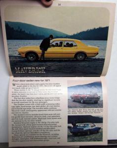 1970 Ford Times October 1971 Intro Torino Mustang Maverick Pinto Thunderbird
