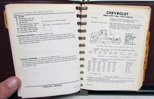 1955 The Truck Index Facts Data Book Chevrolet Dodge Ford GMC Mack REO IH