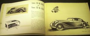 Original 1938 Delage French Text Dealer Prestige Sales Brochure DI-12 D6 D8 Rare