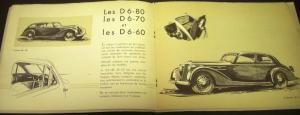 Original 1938 Delage French Text Dealer Prestige Sales Brochure DI-12 D6 D8 Rare