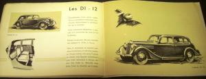 Original 1938 Delage French Text Dealer Prestige Sales Brochure DI-12 D6 D8 Rare