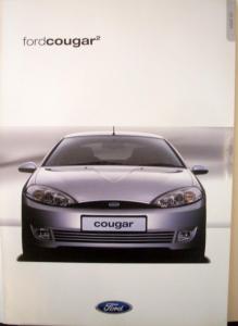 2001 Ford Cougar UK English  Manufactured Right Hand Drive Dealer Sales Brochure