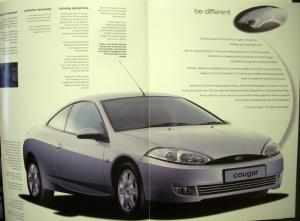 2001 Ford Cougar UK English  Manufactured Right Hand Drive Dealer Sales Brochure
