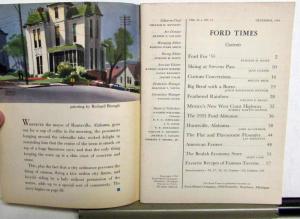 1954 Ford Times December Issue Original V8 Sunliner