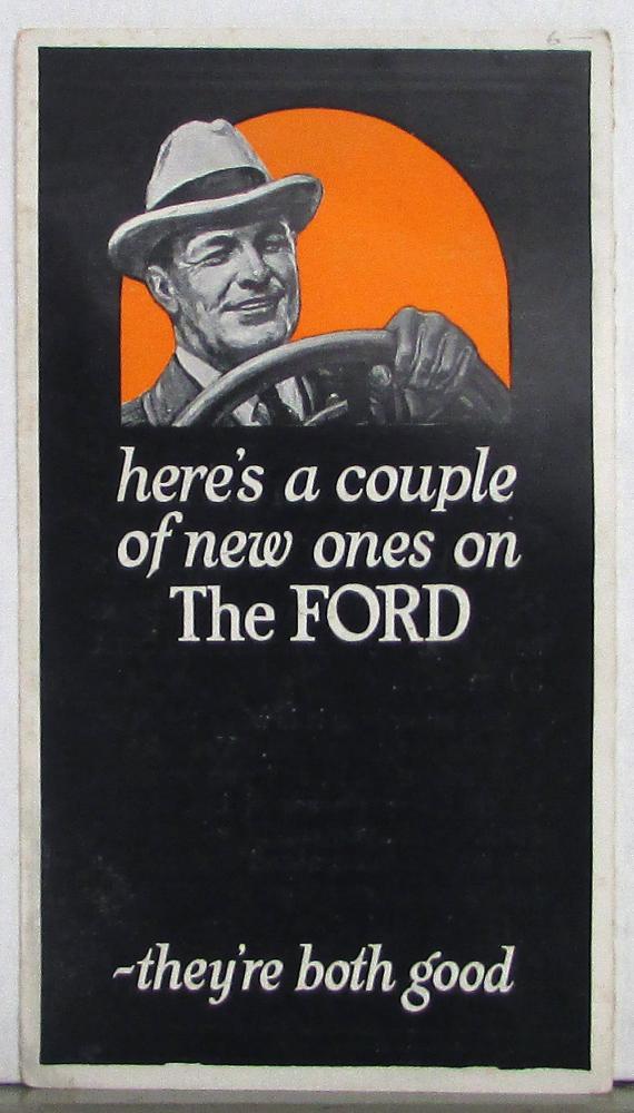 1922 Ford Model T Watson Stabilators Sales Folder Original
