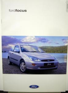 2001 Ford Focus UK English Market Right Hand Drive Dealer Sales Brochure