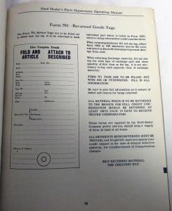 1943 1944 1945 Ford Dealers Parts Department Operating Manual Original