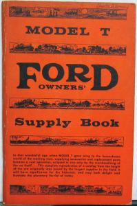 Ford Model T Owners Supply Book 1959 Reprint