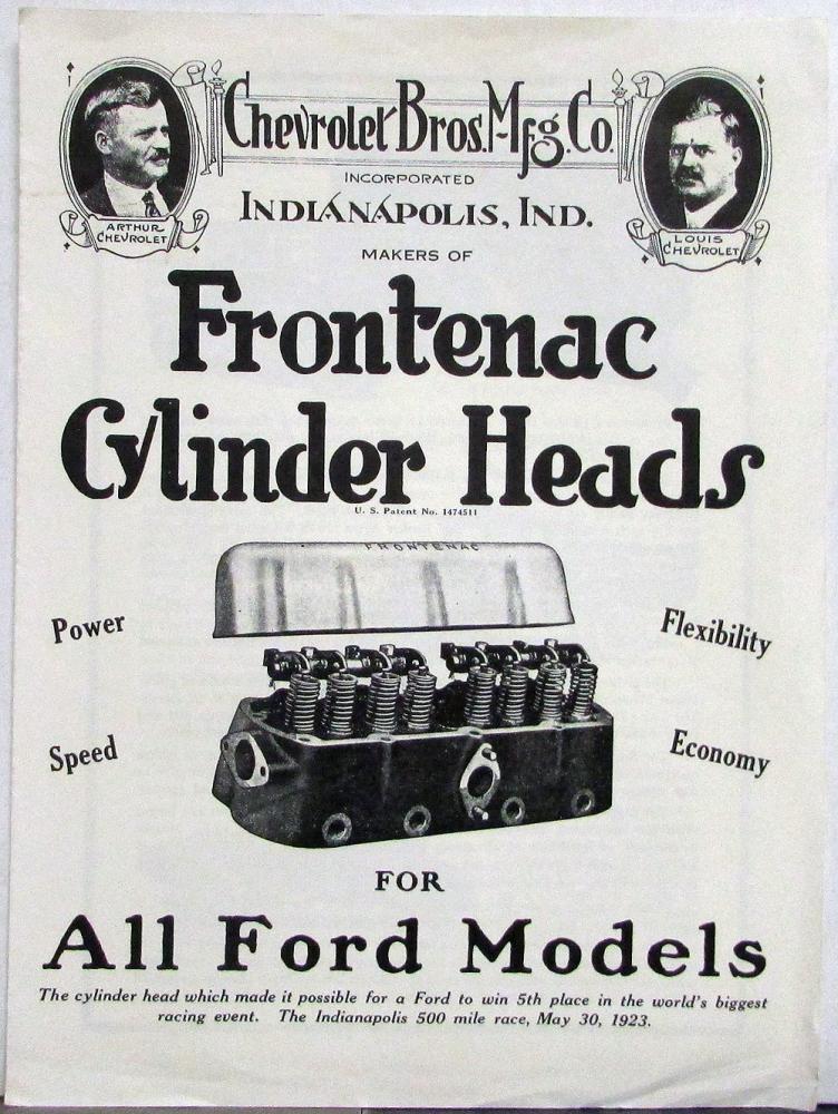 Vintage Ford Model T Frontenac Cylinder Heads Sales Folder Early