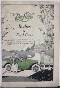 Vintage DeLuxe Bodies for Model T Ford Cars Detroit  AutoProducts Sales Brochure