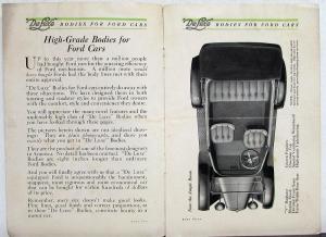 Vintage DeLuxe Bodies for Model T Ford Cars Detroit  AutoProducts Sales Brochure