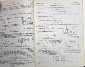 1938 Ford Apprentice School Electrical Dept Text Book Vol 1 Original