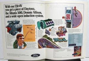 1970 Ford Dealer Brochure Motor Trend 351-4V Donnie Allison Engine Poster Offer