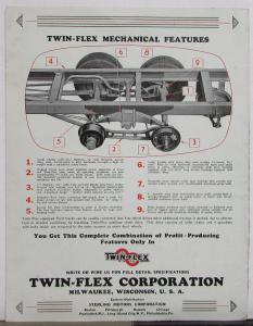 1935 Ford Twin-Flex Third Axle Sales Brochure Folder Original