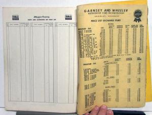 1928 Thru 1955 Ford Parts & Accessories Wholesale Trade Net Price List Book