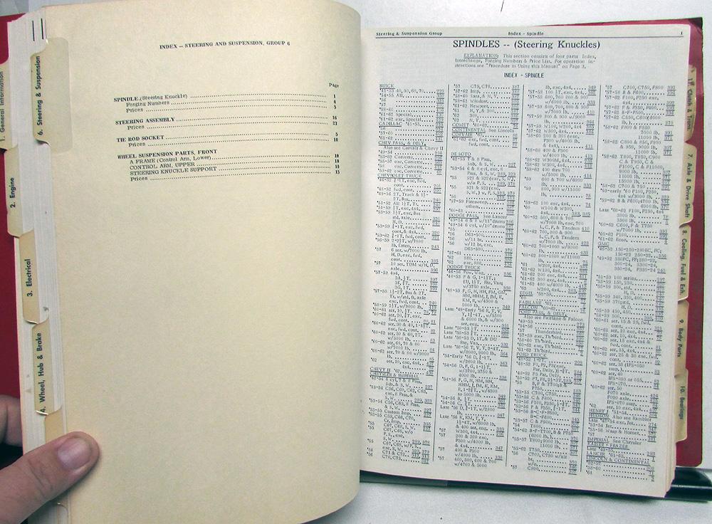 19531962 Chevy Cadillac Ford Mopar Hollander Parts Interchange Book