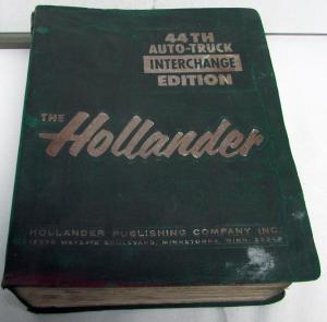 1967-1978 Car & Truck Hollander Parts Interchange Book Ford Chevy Mopar AMC GM