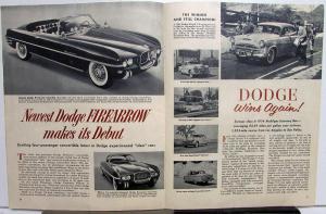 1954 Dodge News Vol 19 No 4 Dodge Wins Mobilgas Economy Run Indy 500 Pace Car