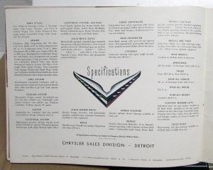 1953 Chrysler New Yorker Prestige Original Color Sales Brochure